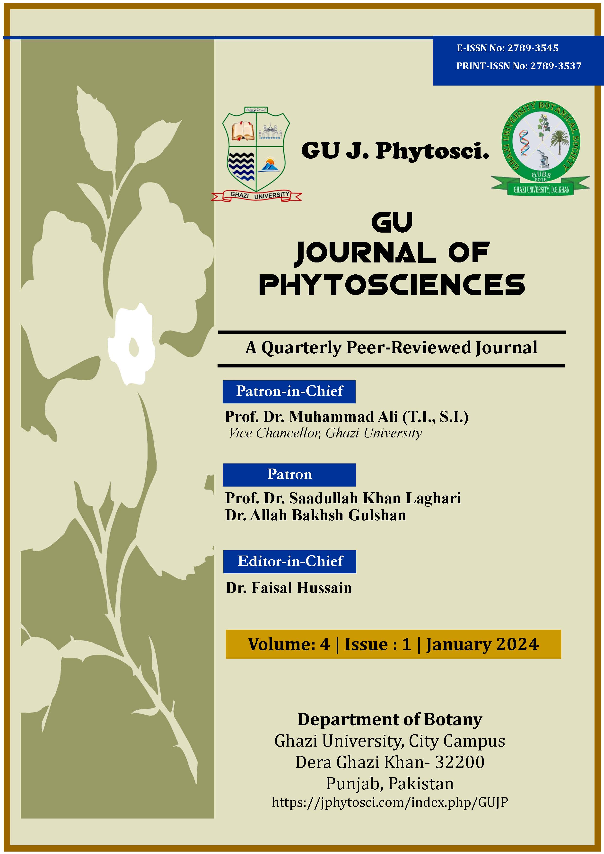 					View Vol. 4 No. 1 (2024): GU Journal of Phytosciences [January, 2024]
				