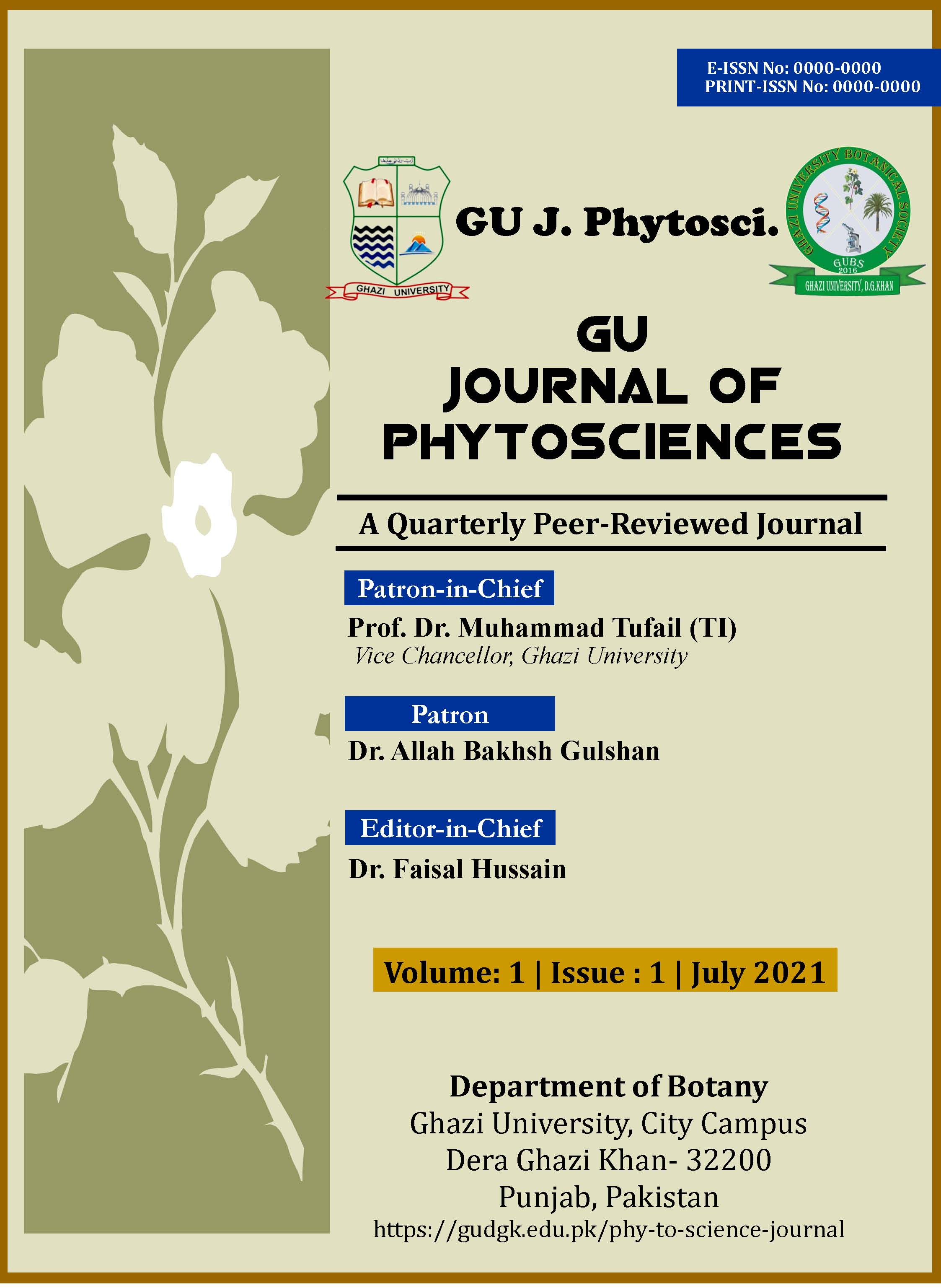					View Vol. 1 No. 1 (2021): GU Journal of Phytosciences [July, 2021]
				