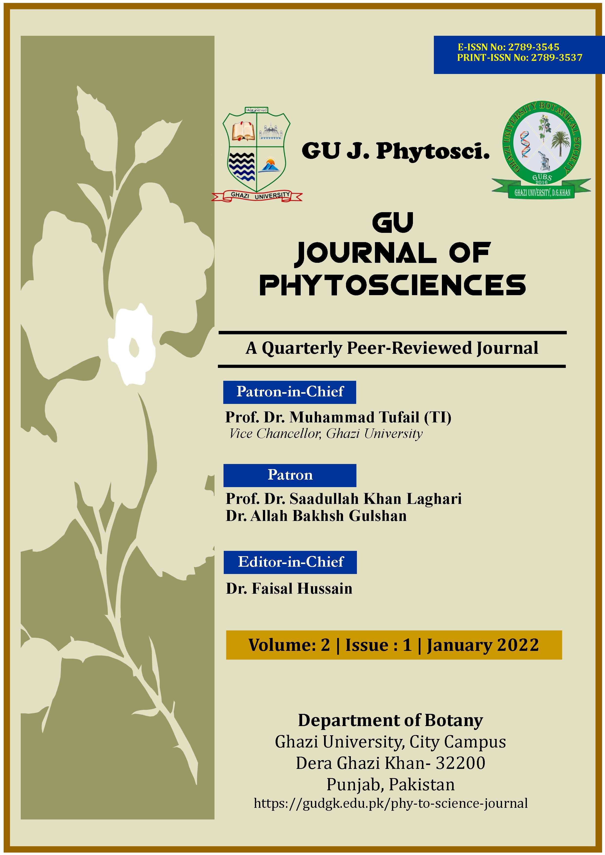 					View Vol. 2 No. 1 (2022): GU Journal of Phytosciences [January, 2022]
				