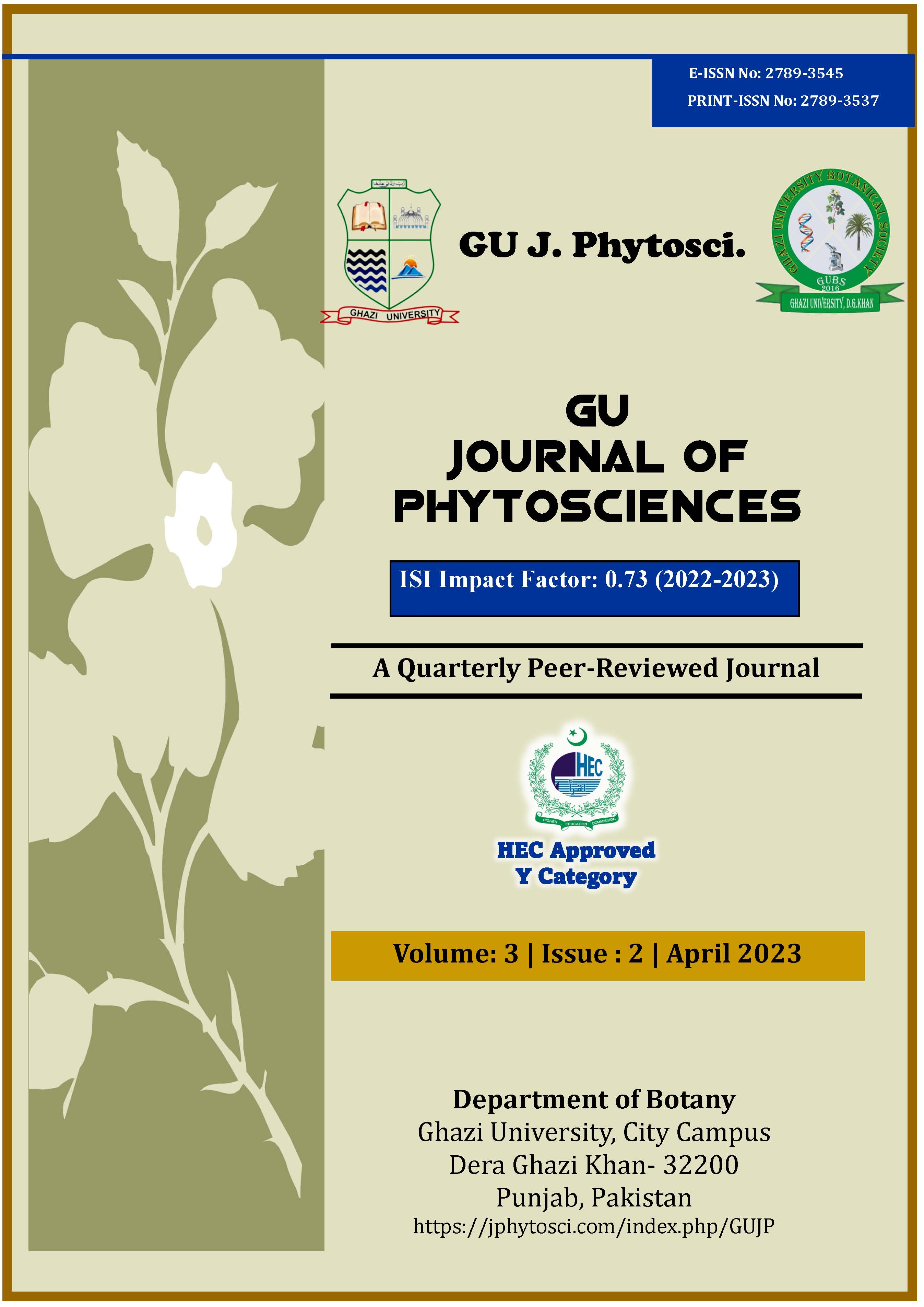 					View Vol. 3 No. 2 (2023): GU Journal of Phytosciences [April, 2023]
				